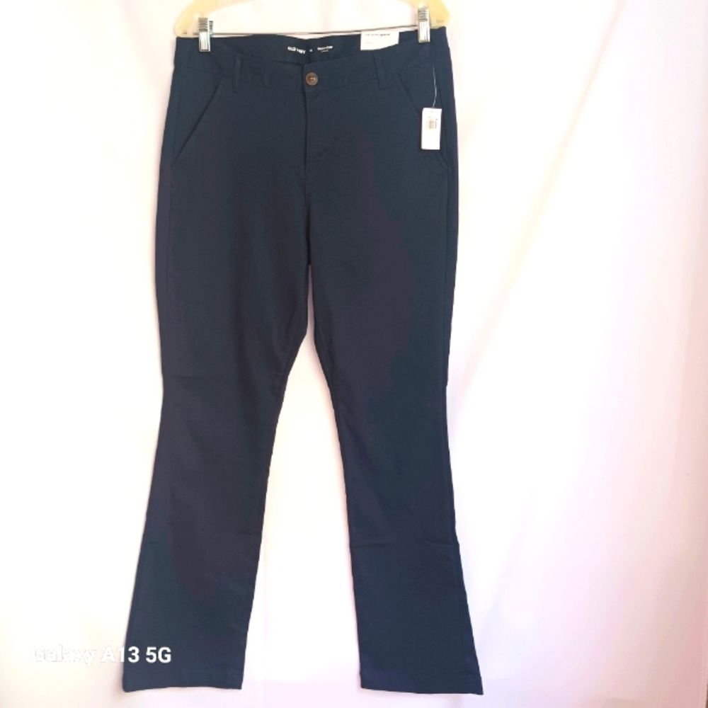 Old Navy NWT Women's Boot Cut Stretch Navy Blue Pants Sz 10